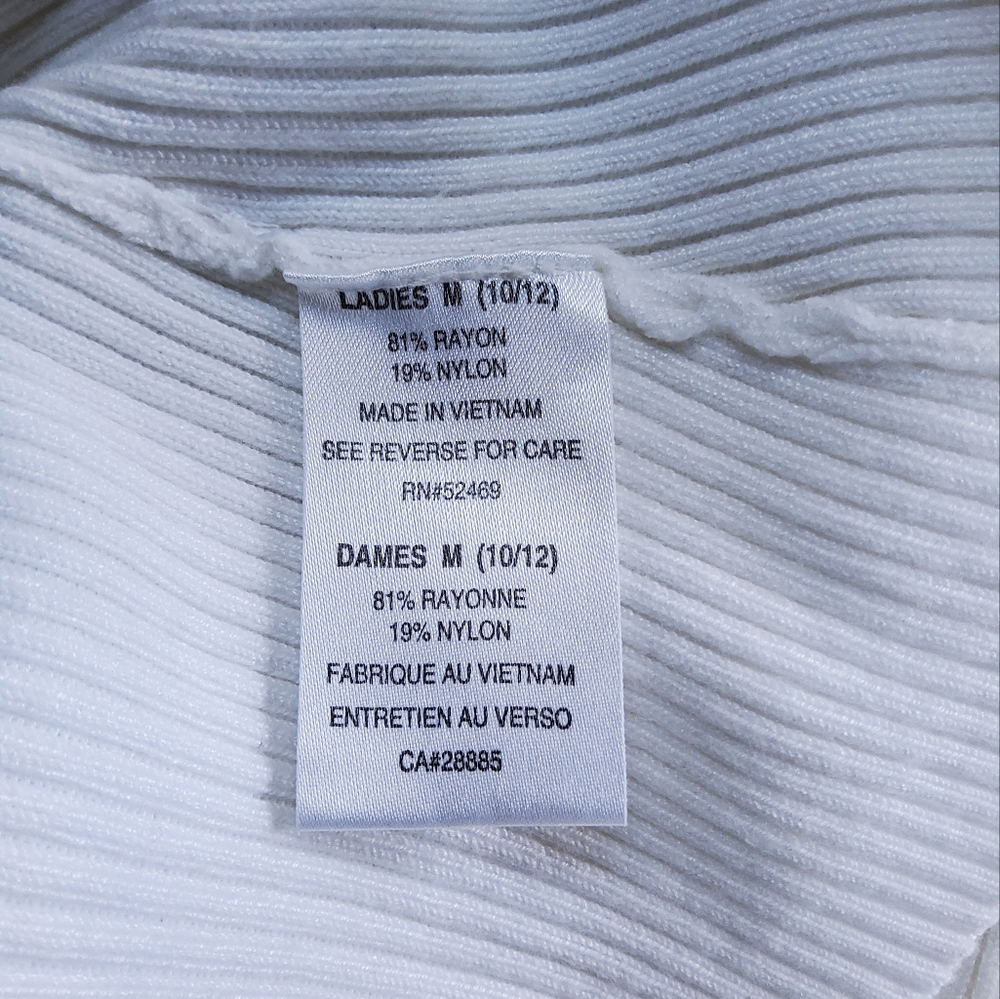 Premiere Collection White Ruffled V-Neck Sweater - Picture 6 of 8